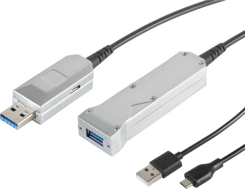S/CONN maximum connectivity USB Verlängerung Optisch USB 3.0- USB 3.0 A Stecker auf USB 3.0 A + USB Micro B Buchse, 50,0m (30-35505) von ShiverPeaks