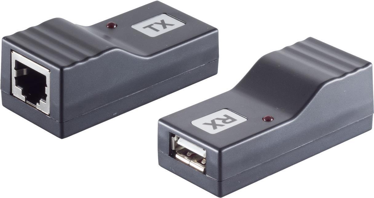 S/CONN maximum connectivity USB-Verlängerungs SET über Cat 5e / Cat 6 Kabel Übertragung bis zu 50m, kein Netzteil erforderlich (75608) von ShiverPeaks