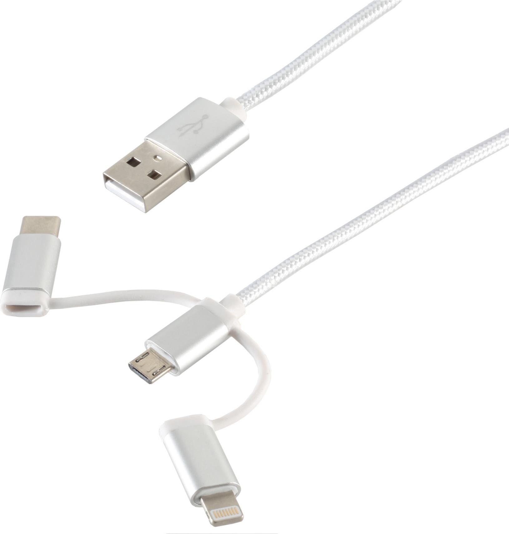 S-Conn 14-50067 1m USB A Micro-USB B M�nnlich M�nnlich Wei� USB Kabel (14-50067) von ShiverPeaks