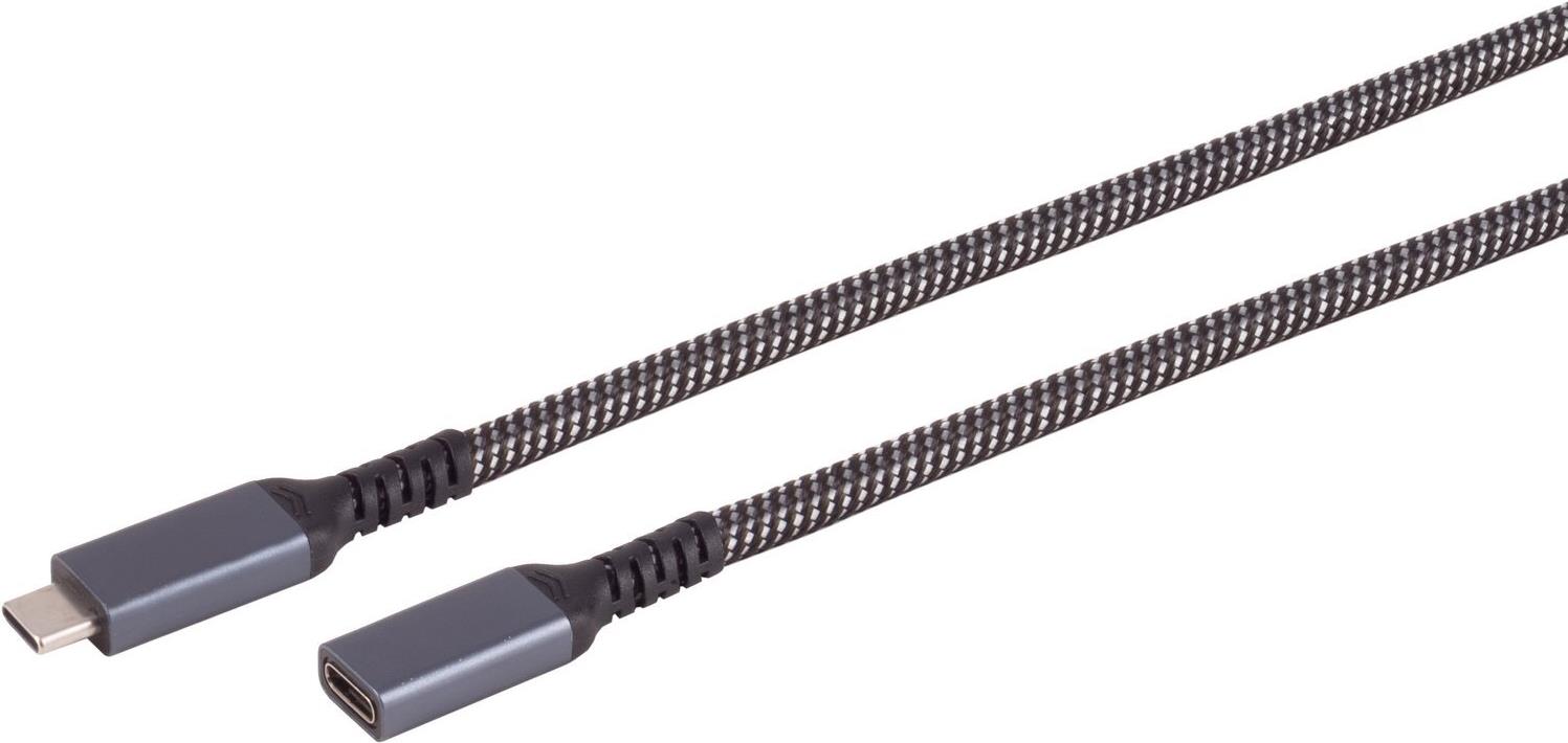 S-Conn 14-74003 USB Kabel 0,5 m USB 3.2 Gen 2 (3.1 Gen 2) USB C Schwarz - Weiß (14-74003) von ShiverPeaks