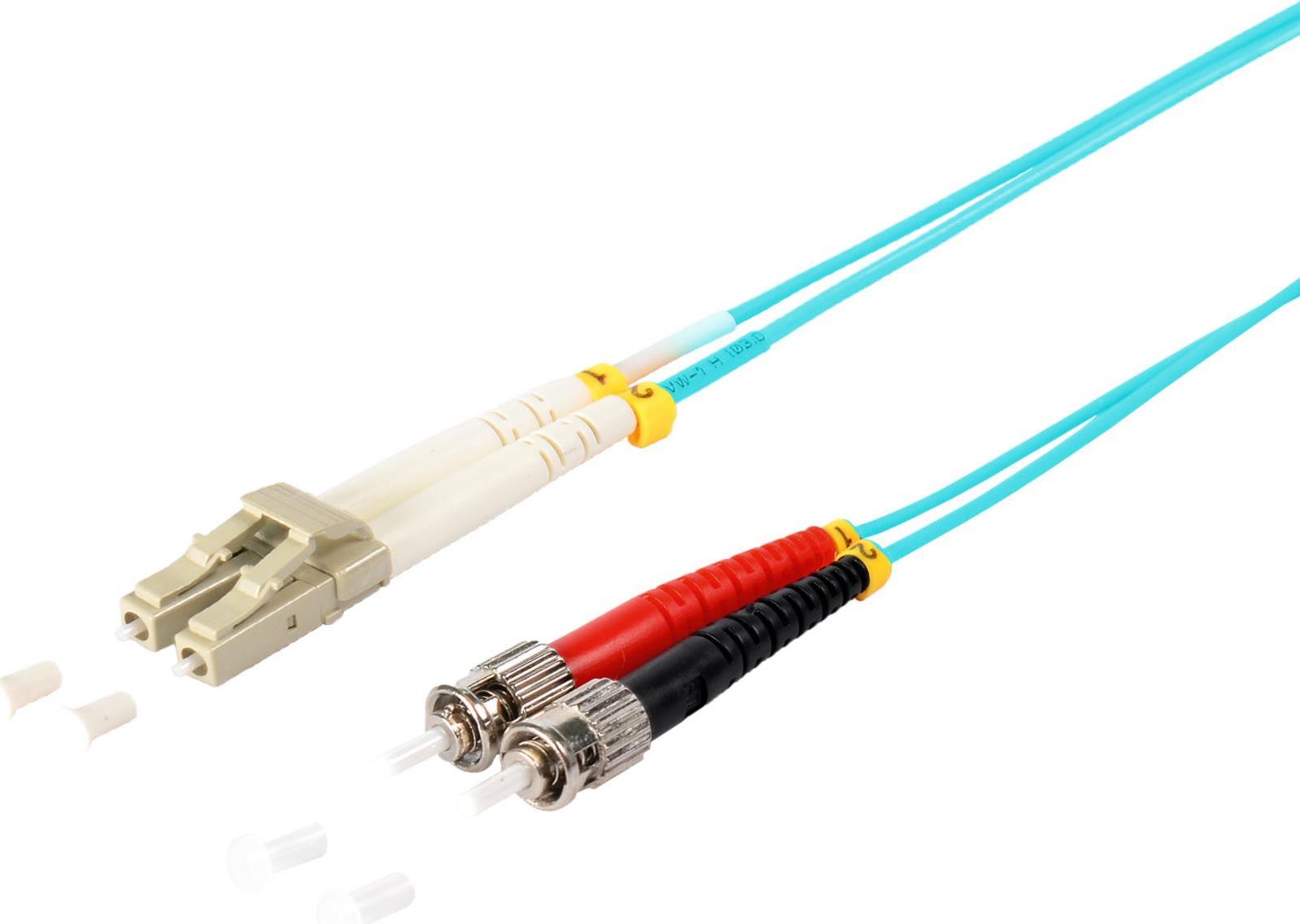 S-Conn 77950/3 Glasfaserkabel 10 m LC ST OM3 Türkis (77950/3) von ShiverPeaks