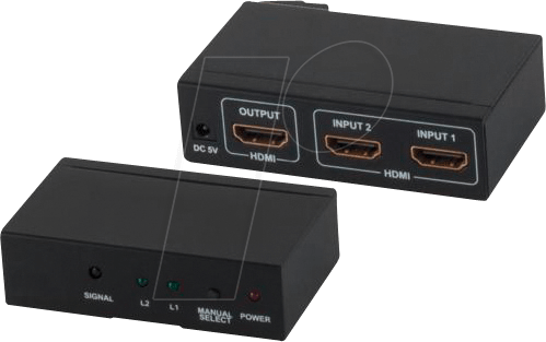 SHIVERPEAKS SHVP 05-02002 - HDMI Switch, 2x HDMI Buchse auf HDMI Buchse, 4K2K, 3D (SP05-02002) von ShiverPeaks