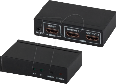 SHIVERPEAKS SHVP 05-03002 - HDMI Splitter, HDMI Buchse auf 2x HDMI Buchse, 4K2K, 3D (SP05-03002) von ShiverPeaks