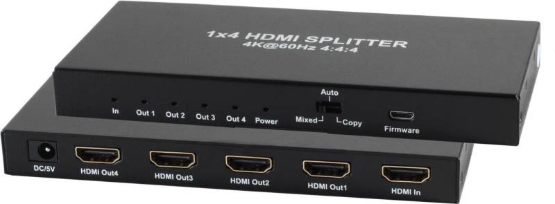 SHVP SP05-10002 - HDMI Splitter 4K/2K 60 Hz HDR 2,50cm (1) 4out (SP05-10002) von ShiverPeaks