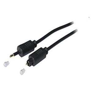 Shiverpeaks BASIC-S - Digitales Audio-Kabel (optisch) - SPDIF - TOSLINK (S) bis Mini-TOSLINK (S) - 1.5 m - Glasfaser - Schwarz - geformt von ShiverPeaks