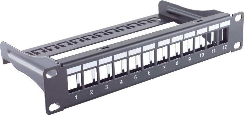 shiverpeaks ®-BASIC-S--10 Keystone Panel, 12-fach, 1HE, STP, schwarz (BS08-10080) von ShiverPeaks