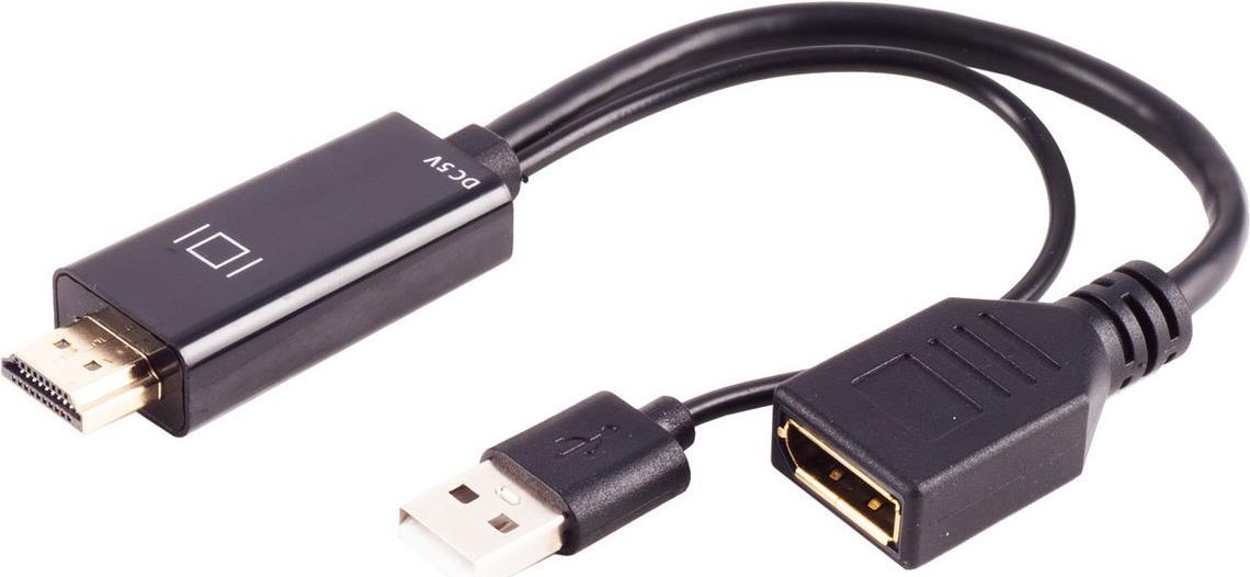 shiverpeaks ®-BASIC-S--Adapter-HDMI-A Buchse auf DisplayPort Stecker, 4K60Hz, 20cm (BS10-01012) von ShiverPeaks