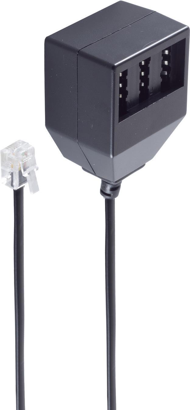 shiverpeaks ®-BASIC-S--ISDN-Telefonadapter, Modular-Stecker 6/4 auf TAE Kupplung NFF, 0,2m (BS71018-1) von ShiverPeaks