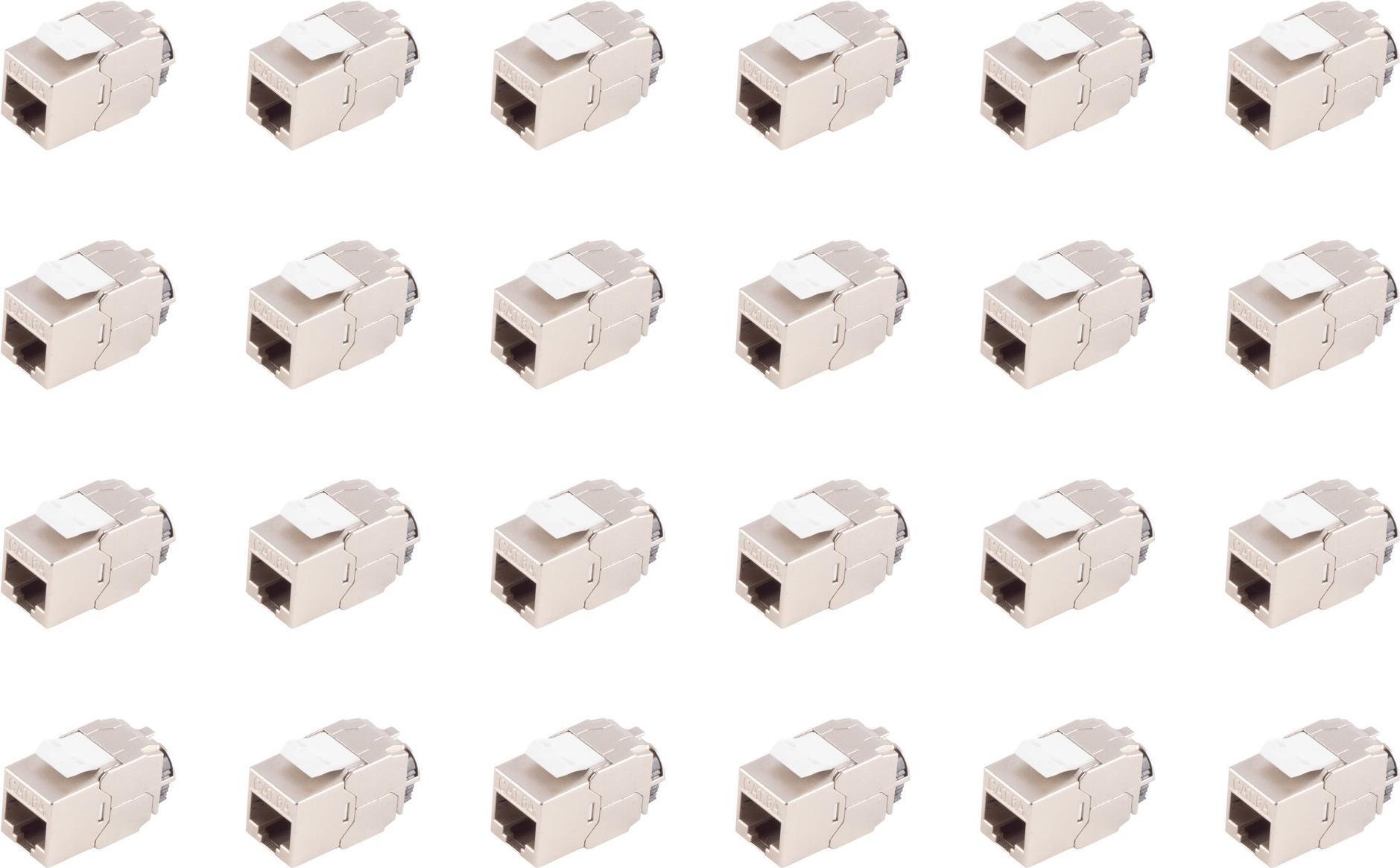 shiverpeaks ®-BASIC-S--RJ-45 Keystone, Cat. 6A, STP, ReFix, 24 Stück (BS08-10033) von ShiverPeaks