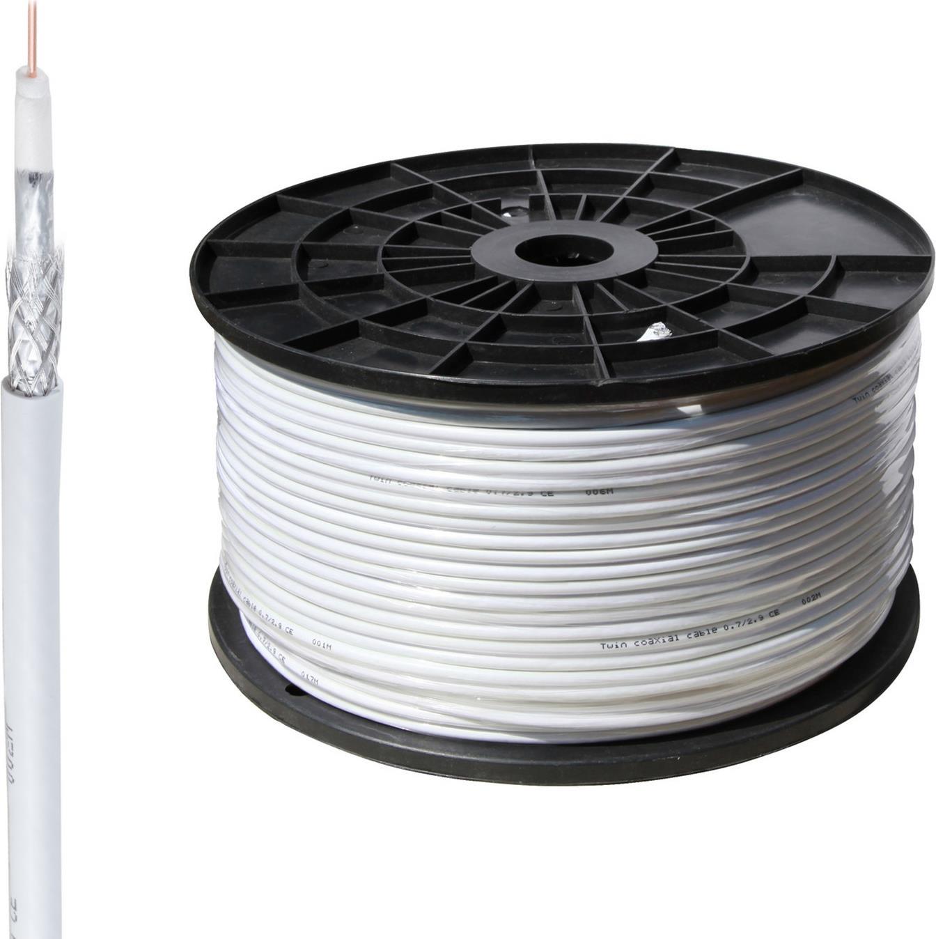 shiverpeaks ®-BASIC-S--SAT-Kabel 1,1/5,0, doppelt geschirmt, ALU, Plastik Spule - MM CCS > 90 dB, 100m (BS81500-STAKU) von ShiverPeaks