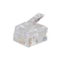 shiverpeaks BASIC-S Modular-Stecker RJ11, ungeschirmt für Rundkabel, 6-polig, 4 Kontakte belegt, vergoldete (BS72040-R100) von ShiverPeaks