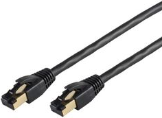 shiverpeaks BASIC-S Patchkabel, Kat. 8, F/FTP, 7,5 m schwarz, RJ45 Stecker - RJ45 Stecker (8P8C), Belegung: EIA/ - 1 Stück (BS08-41065) von ShiverPeaks