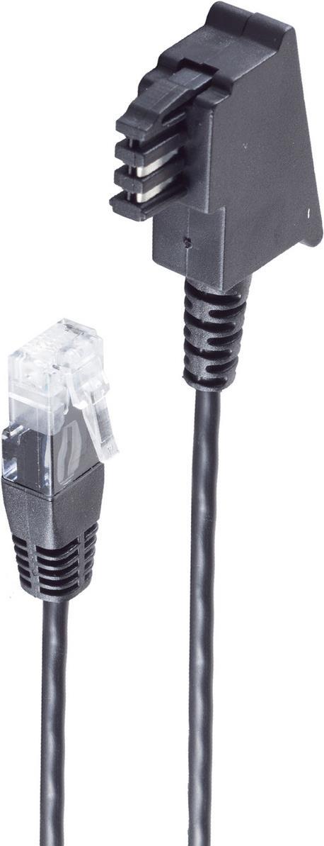 shiverpeaks �-BASIC-S--Telefon-Anschlu�kabel-TAE-F Stecker auf RJ45 Stecker, DSL VDSL Routerkabel, schwarz, 15,0m (BS12-09085) von ShiverPeaks