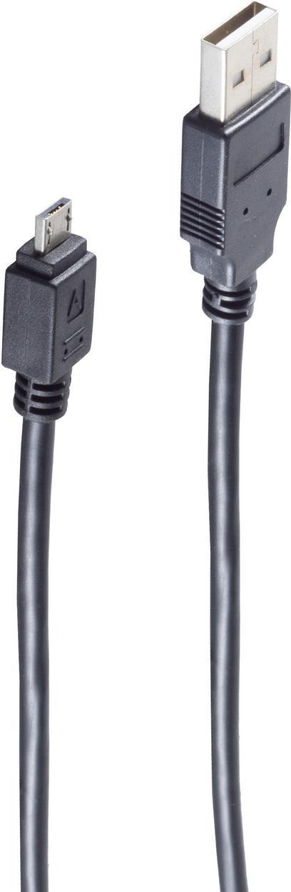 shiverpeaks BASIC-S USB 2.0 Micro Kabel, USB-A - Micro USB-A 1,8 m, USB-A Stecker - Micro USB-A Stecker, abwärts (BS77172) von ShiverPeaks