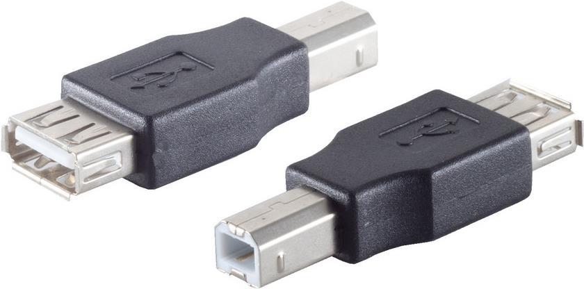 shiverpeaks BASIC-S USB Adapter USB-A Kupplung - USB B-Stecker, im Polybeutel mit Euro- (BS77045) von ShiverPeaks
