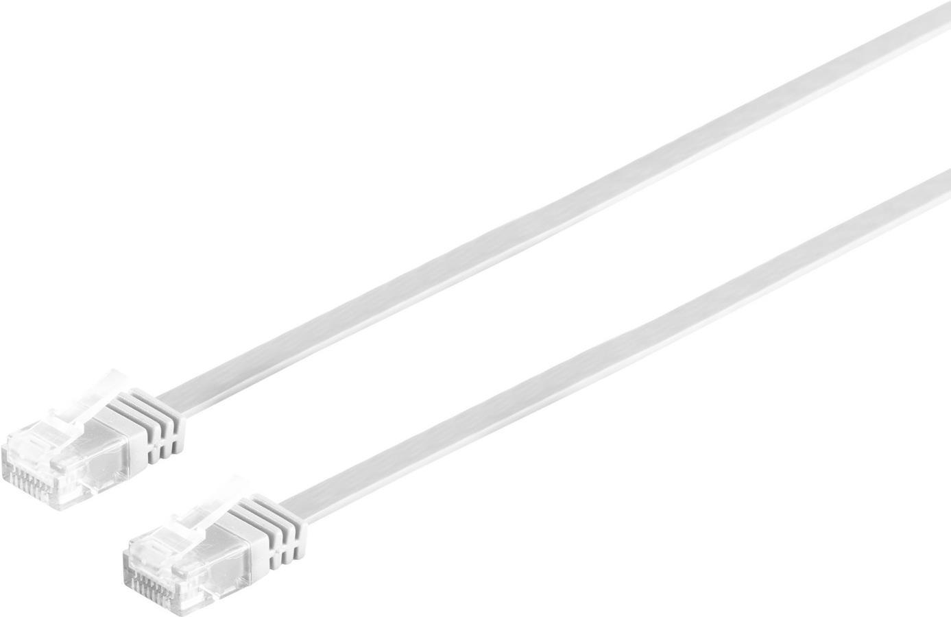 shiverpeaks Netzwerkkabel-Patchkabel-Flachkabel, Flat U/UTP cat. 6, slim, weiß, 0,25m (75711-SL0.25W) von ShiverPeaks