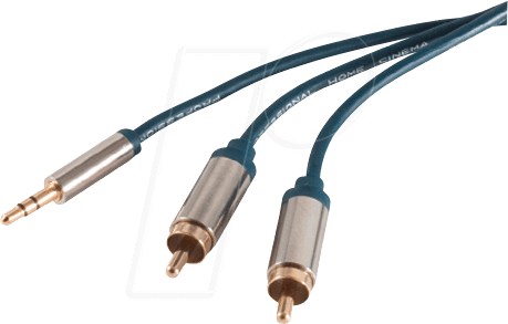 shiverpeaks SP30832-5-SLIM Audio-Kabel 5 m 3,5 mm 2 x RCA Blau - Chrom (SP30832-5-SLIM) von ShiverPeaks