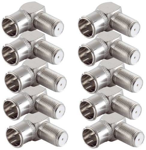 Shiverpeaks BS15-300614 F-Winkeladapter Anschlüsse: F-Quick-Stecker, F-Buchse 10St. von Shiverpeaks