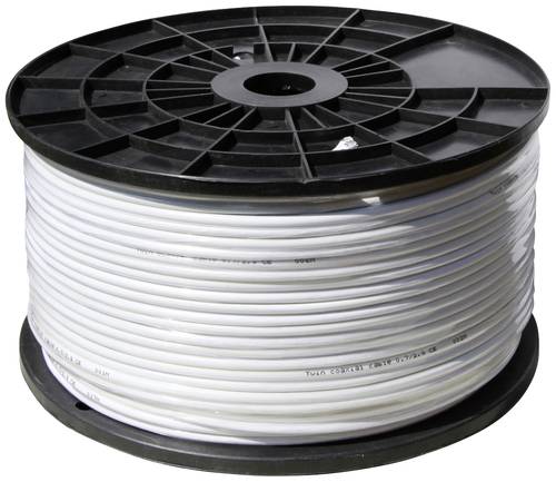 Shiverpeaks BS90-10001 Koaxialkabel Außen-Durchmesser: 6.90mm 75Ω 120 dB Weiß 100m von Shiverpeaks