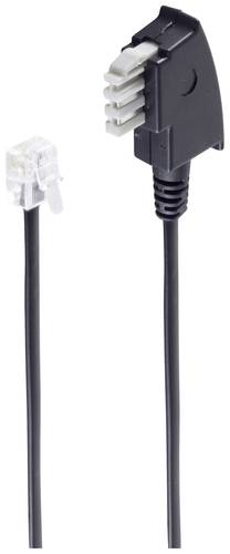 Shiverpeaks Fax Anschlusskabel [1x TAE-N-Stecker - 1x RJ11-Stecker 6p2c] 10m Schwarz von Shiverpeaks