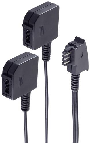 Shiverpeaks Telefon (analog) Adapter [1x TAE-F-Stecker - 2x TAE-F-Buchse] 0.2m Schwarz von Shiverpeaks