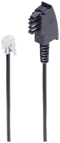 Shiverpeaks Telefon (analog) Anschlusskabel [1x TAE-F-Stecker - 1x RJ11-Stecker 6p4c] 3m Schwarz von Shiverpeaks