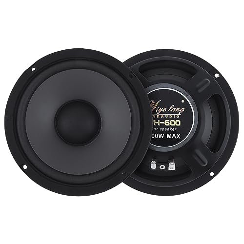 Shkalacar 1 Paar 6,5 Zoll Auto Stereo Lautsprecher, 600W HiFi Lautsprecher mit 2 Wege Lautsprecher, Auto Stereoanlage für Perfekte Klangqualität von Shkalacar