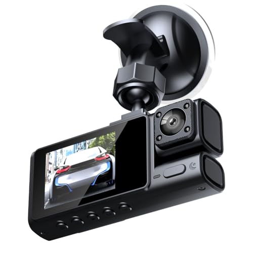 Shkalacar 3 Kameras Dashcam, Weitwinkel Autokamera Recorder mit Klarer Auto Rückspiegel/Videoaufnahme Camcorder/WiFi Verbindung/Parküberwachung, Sicherheits Fahrrekorder für Auto Shkalacar 3 Kameras Dashcam, Weitwinkel Autokamera Recorder mit Klarer Auto Rückspiegel/Videoaufnahme Camcorder/WiFi Verbindung/Parküberwachung, Sicherheits Fahrrekorder für Auto von Shkalacar