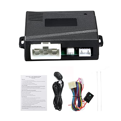 Shkalacar Automatischer Scheinwerfer Sensor, Auto Lichtsensorsystem mit Netzschalter, Fern- und Abblendlichtumschaltung, Automatische Steuerung der Lichter durch Lichtsensor für 12V Autos von Shkalacar