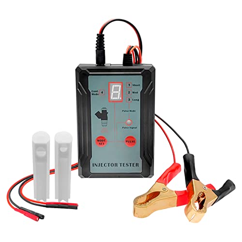 Shkalacar Automotive Fuel Injector Tester für Diagnose Reinigung von Einspritzdüsen, 12V/5V Einspritzdüsen Tester und Adapter umschaltbarer Kurzschlussschutz, DIY-Reinigungswerkzeugsätze von Shkalacar