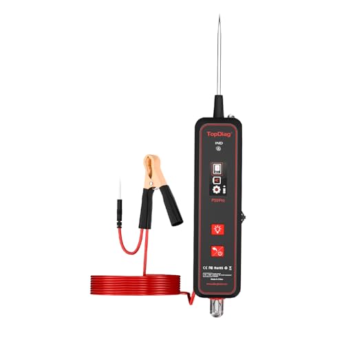 Shkalacar TopDiag p50pro KFZ Stromkreistester, 12V 24V Auto Spannungsprüfer Stift mit mit Taschenlampe, Unterstützt den AC/DC-Signalmodus, AC/DC-Prüfung, Stromkreissonden Kit für Autobatterie Shkalacar TopDiag p50pro KFZ Stromkreistester, 12V 24V Auto Spannungsprüfer Stift mit mit Taschenlampe, Unterstützt den AC/DC-Signalmodus, AC/DC-Prüfung, Stromkreissonden Kit für Autobatterie von Shkalacar