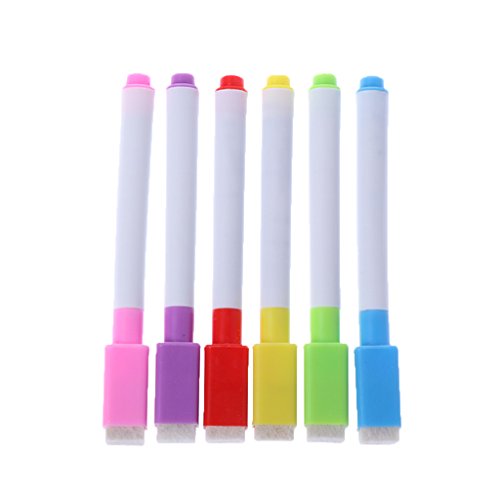 6pcs/Set Whiteboard Lodsable Marker Stift Mit Radiergummi Schulmaterialien von Shntig