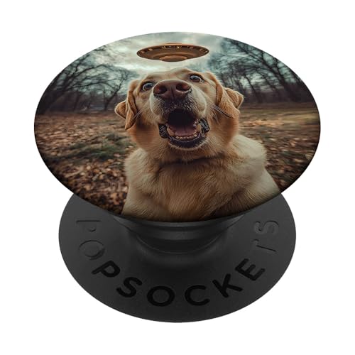 Lustiges Labrador-Hunde-Selfie mit intergalaktischem UFO PopSockets Klebender PopGrip Lustiges Labrador-Hunde-Selfie mit intergalaktischem UFO PopSockets Klebender PopGrip von Shocked looking Labrador Dog and UFO Selfie