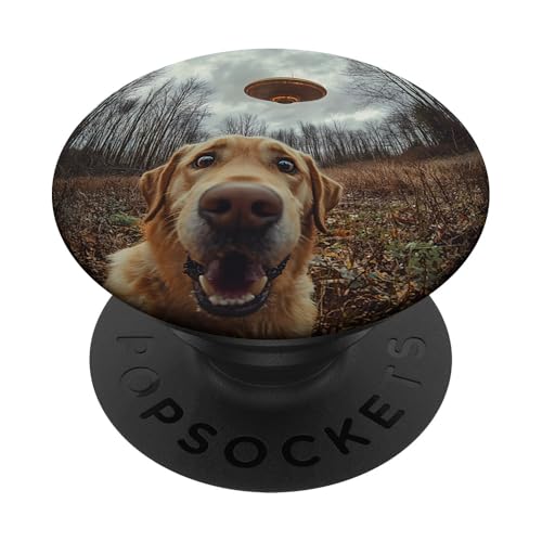 Lustiges Labrador-Hunde-Selfie mit intergalaktischem UFO PopSockets Klebender PopGrip Lustiges Labrador-Hunde-Selfie mit intergalaktischem UFO PopSockets Klebender PopGrip von Shocked looking Labrador Dog and UFO Selfie