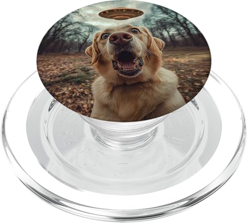 Lustiges Labrador-Hunde-Selfie mit intergalaktischem UFO PopSockets PopGrip für MagSafe Lustiges Labrador-Hunde-Selfie mit intergalaktischem UFO PopSockets PopGrip für MagSafe von Shocked looking Labrador Dog and UFO Selfie