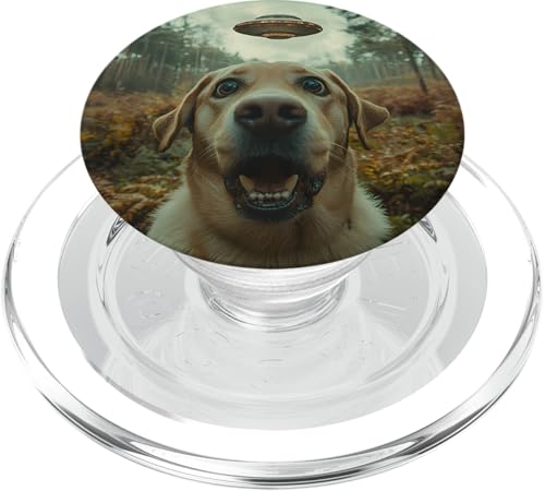 Lustiges Labrador-Hunde-Selfie mit intergalaktischem UFO PopSockets PopGrip für MagSafe Lustiges Labrador-Hunde-Selfie mit intergalaktischem UFO PopSockets PopGrip für MagSafe von Shocked looking Labrador Dog and UFO Selfie