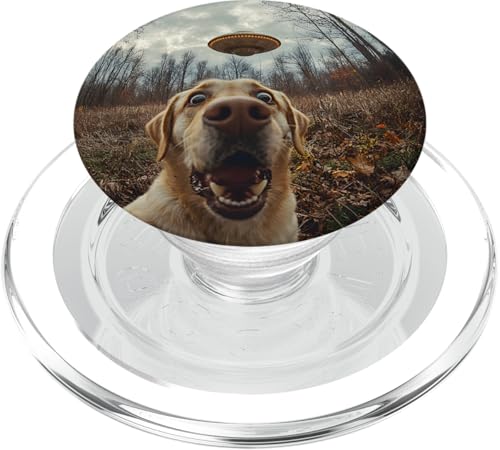 Lustiges Labrador-Hunde-Selfie mit intergalaktischem UFO PopSockets PopGrip für MagSafe Lustiges Labrador-Hunde-Selfie mit intergalaktischem UFO PopSockets PopGrip für MagSafe von Shocked looking Labrador Dog and UFO Selfie