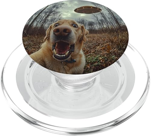 Lustiges Labrador-Hunde-Selfie mit intergalaktischem UFO PopSockets PopGrip für MagSafe Lustiges Labrador-Hunde-Selfie mit intergalaktischem UFO PopSockets PopGrip für MagSafe von Shocked looking Labrador Dog and UFO Selfie