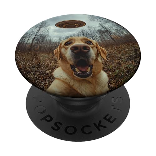 Schockiert aussehendes Labrador-Hunde-Selfie mit intergalaktischem UFO PopSockets Klebender PopGrip Schockiert aussehendes Labrador-Hunde-Selfie mit intergalaktischem UFO PopSockets Klebender PopGrip von Shocked looking Labrador Dog and UFO Selfie