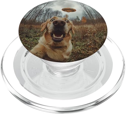 Schockiert aussehendes Labrador-Hunde-Selfie mit intergalaktischem UFO PopSockets PopGrip für MagSafe Schockiert aussehendes Labrador-Hunde-Selfie mit intergalaktischem UFO PopSockets PopGrip für MagSafe von Shocked looking Labrador Dog and UFO Selfie