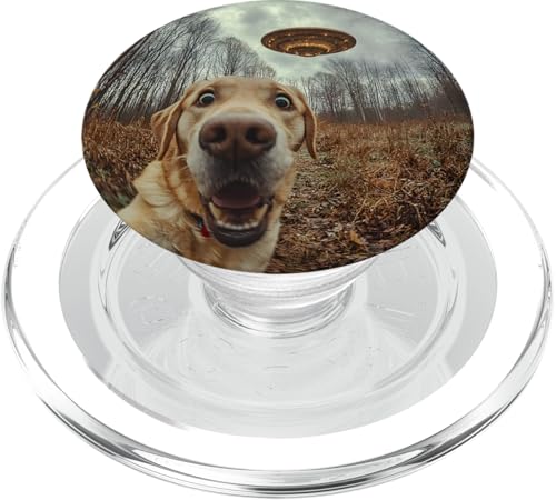 Schockiert aussehendes Labrador-Hunde-Selfie mit intergalaktischem UFO PopSockets PopGrip für MagSafe Schockiert aussehendes Labrador-Hunde-Selfie mit intergalaktischem UFO PopSockets PopGrip für MagSafe von Shocked looking Labrador Dog and UFO Selfie