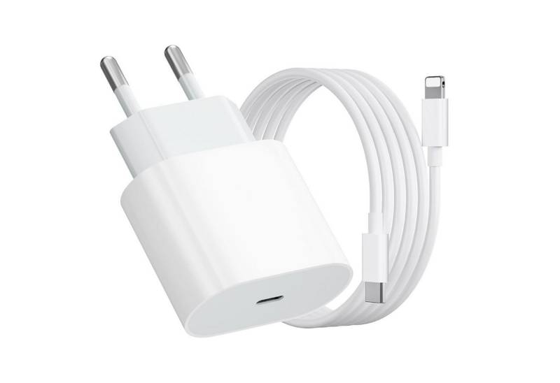 Shopbrothers Schnellladekabel 20W USB C für Apple iPhone 12 13 14 X Xs Xr Schnelllade-Gerät (20W Adapter mit Schnellladefunktion) von Shopbrothers