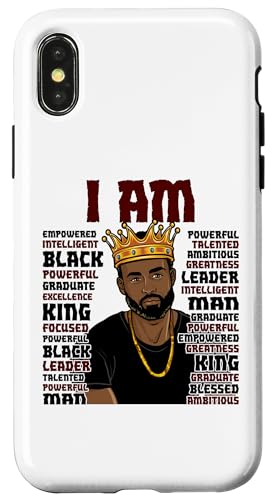 Black King Das mächtigste Stück im Spiel Melanin Men Hülle für iPhone X/XS von Shopp