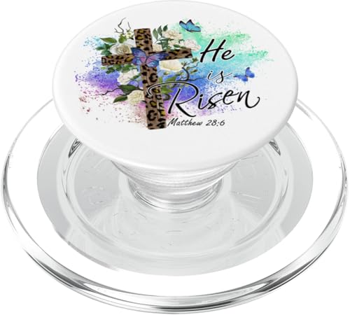 He Is Risen Christliches Osterkreuz mit Leopardenmuster PopSockets PopGrip für MagSafe He Is Risen Christliches Osterkreuz mit Leopardenmuster PopSockets PopGrip für MagSafe von Shopp