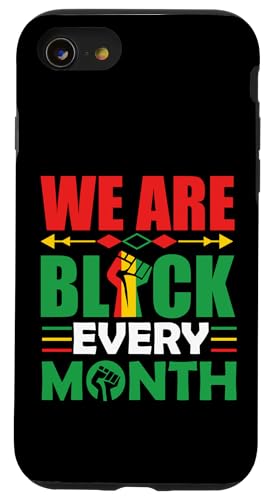 Wir sind jeden Monat schwarz Melanin Männer, Frauen, Jungen & Mädchen. Hülle für iPhone SE (2020) / 7 / 8 von Shopp