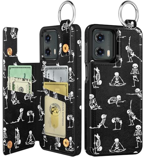 Shorogyt Schutzhülle für Moto G Power 5G 2024, Brieftaschen-Schutzhülle mit Kartenhalter, Designer-Skelett-Muster, Ständer, Magnetverschluss, Lederschutzhülle für Damen, Mädchen, Herren Shorogyt Schutzhülle für Moto G Power 5G 2024, Brieftaschen-Schutzhülle mit Kartenhalter, Designer-Skelett-Muster, Ständer, Magnetverschluss, Lederschutzhülle für Damen, Mädchen, Herren von Shorogyt