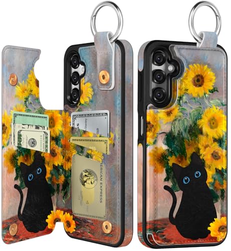 Shorogyt Schutzhülle für Samsung Galaxy A16 – niedliches modisches Sonnenblumen-Design mit Kartenhalter, Ständer für Magnetverschluss, Leder-Telefonhüllen für Mädchen und Herren Shorogyt Schutzhülle für Samsung Galaxy A16 – niedliches modisches Sonnenblumen-Design mit Kartenhalter, Ständer für Magnetverschluss, Leder-Telefonhüllen für Mädchen und Herren von Shorogyt