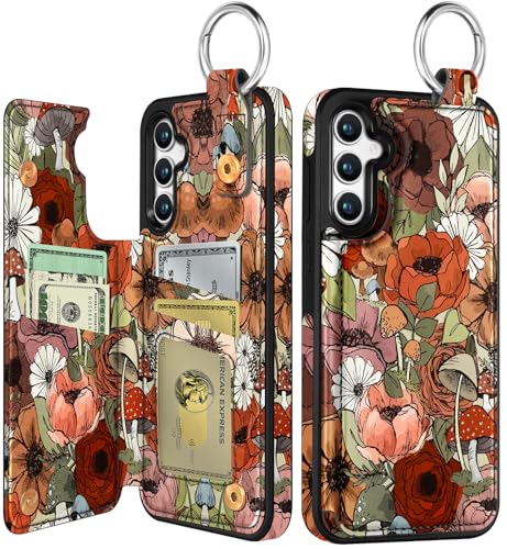 Shorogyt Schutzhülle für Samsung Galaxy A55 – niedliches modisches Pilzblumen-Design mit Kartenhalter, Ständer für Magnetverschluss, Lederschutzhülle für Mädchen und Herren Shorogyt Schutzhülle für Samsung Galaxy A55 – niedliches modisches Pilzblumen-Design mit Kartenhalter, Ständer für Magnetverschluss, Lederschutzhülle für Mädchen und Herren von Shorogyt