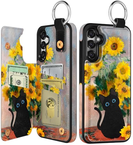 Shorogyt Schutzhülle für Samsung Galaxy S25 Plus – niedliches modisches Sonnenblumen-Design mit Kartenhalter, Ständer für Magnetverschluss, Leder-Telefonhüllen für Mädchen und Herren Shorogyt Schutzhülle für Samsung Galaxy S25 Plus – niedliches modisches Sonnenblumen-Design mit Kartenhalter, Ständer für Magnetverschluss, Leder-Telefonhüllen für Mädchen und Herren von Shorogyt