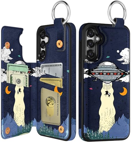 Shorogyt Schutzhülle für Samsung Galaxy S25 Plus – niedliches modisches UFO-Design mit Kartenhalter, Ständer für Magnetverschluss, Leder-Telefonhüllen für Mädchen und Herren Shorogyt Schutzhülle für Samsung Galaxy S25 Plus – niedliches modisches UFO-Design mit Kartenhalter, Ständer für Magnetverschluss, Leder-Telefonhüllen für Mädchen und Herren von Shorogyt